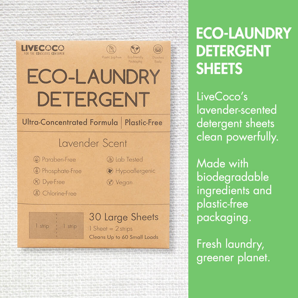Detergente ecologico in fogli per lavatrice
