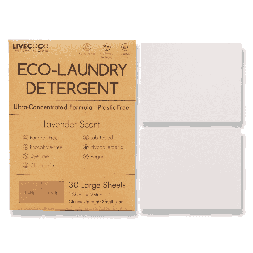 Detergente ecologico in fogli per lavatrice