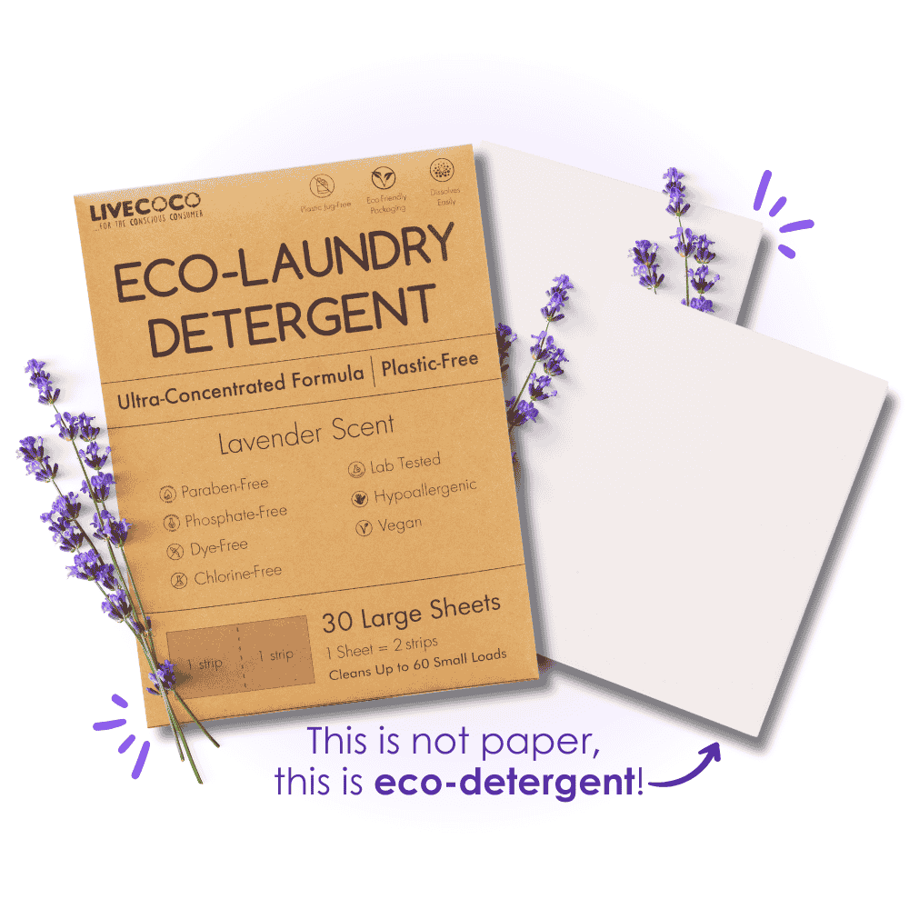 Detergente ecologico in fogli per lavatrice