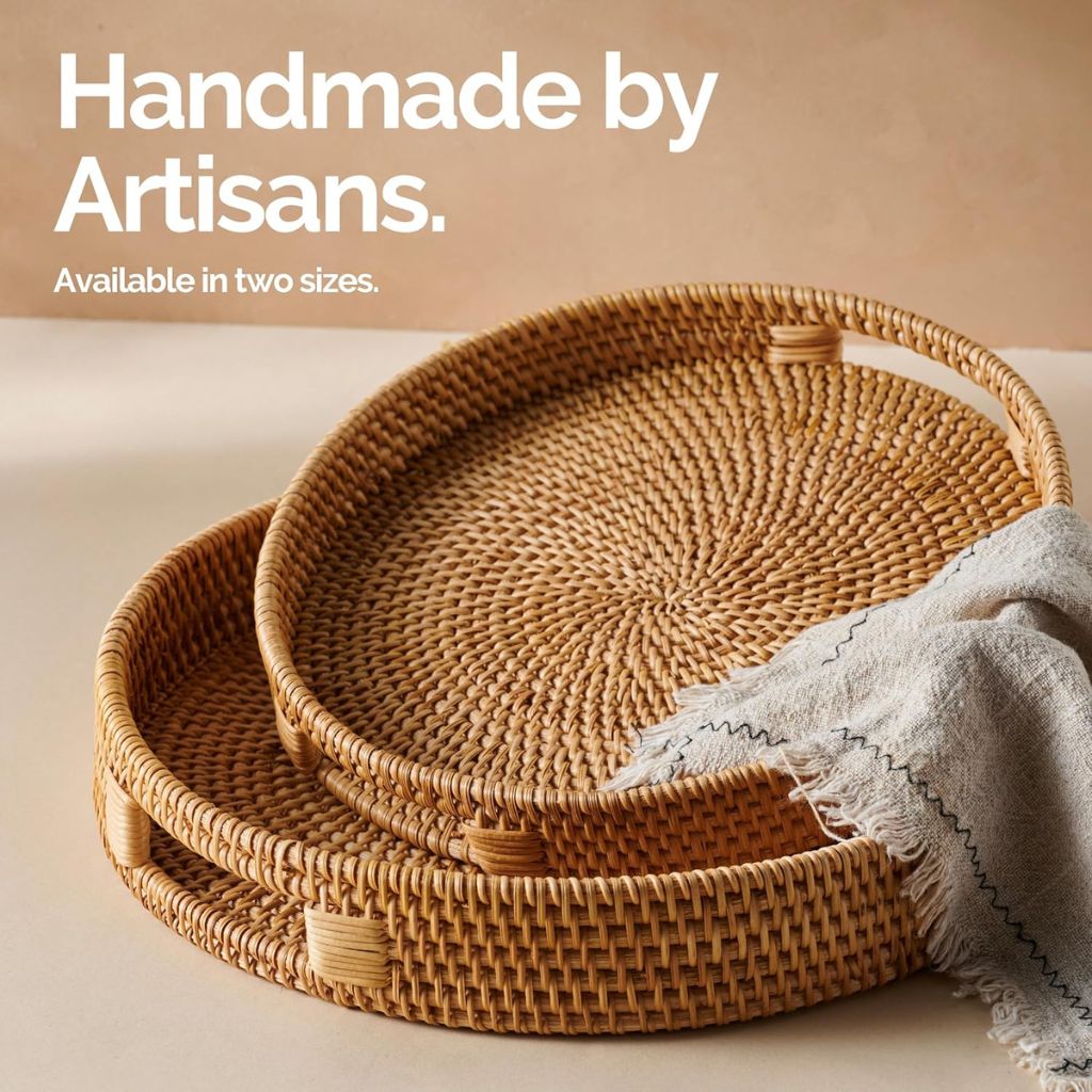 Vassoi in Rattan | Finitura naturale