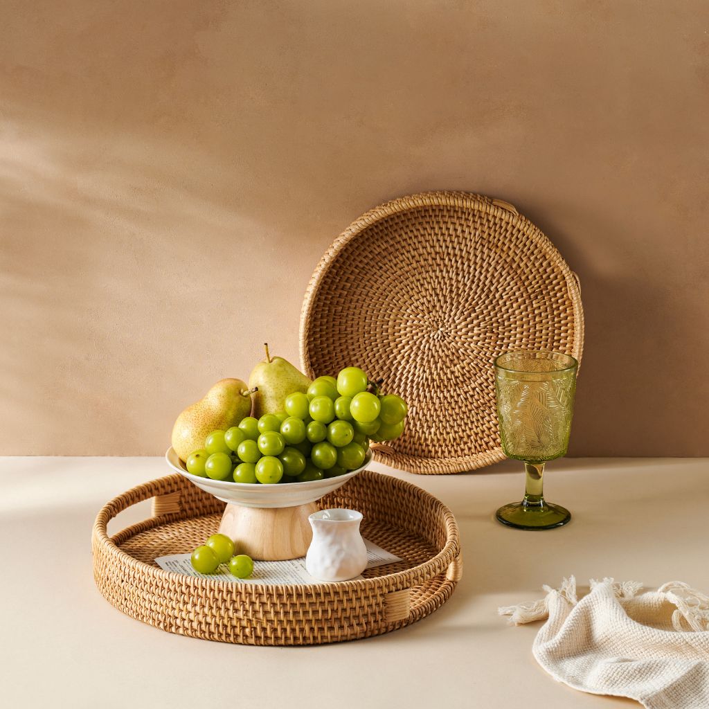 Vassoi in Rattan | Finitura naturale