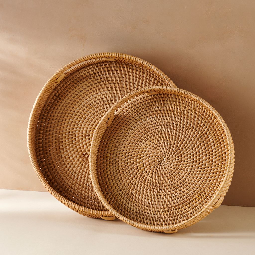 Vassoi in Rattan | Finitura naturale